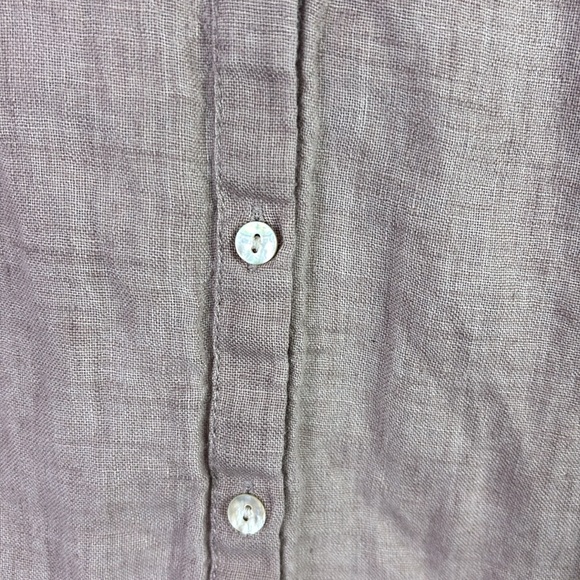 Artisan NY 100% Linen Button Down Shirt Roll Up Sleeves size M - Picture 3 of 8
